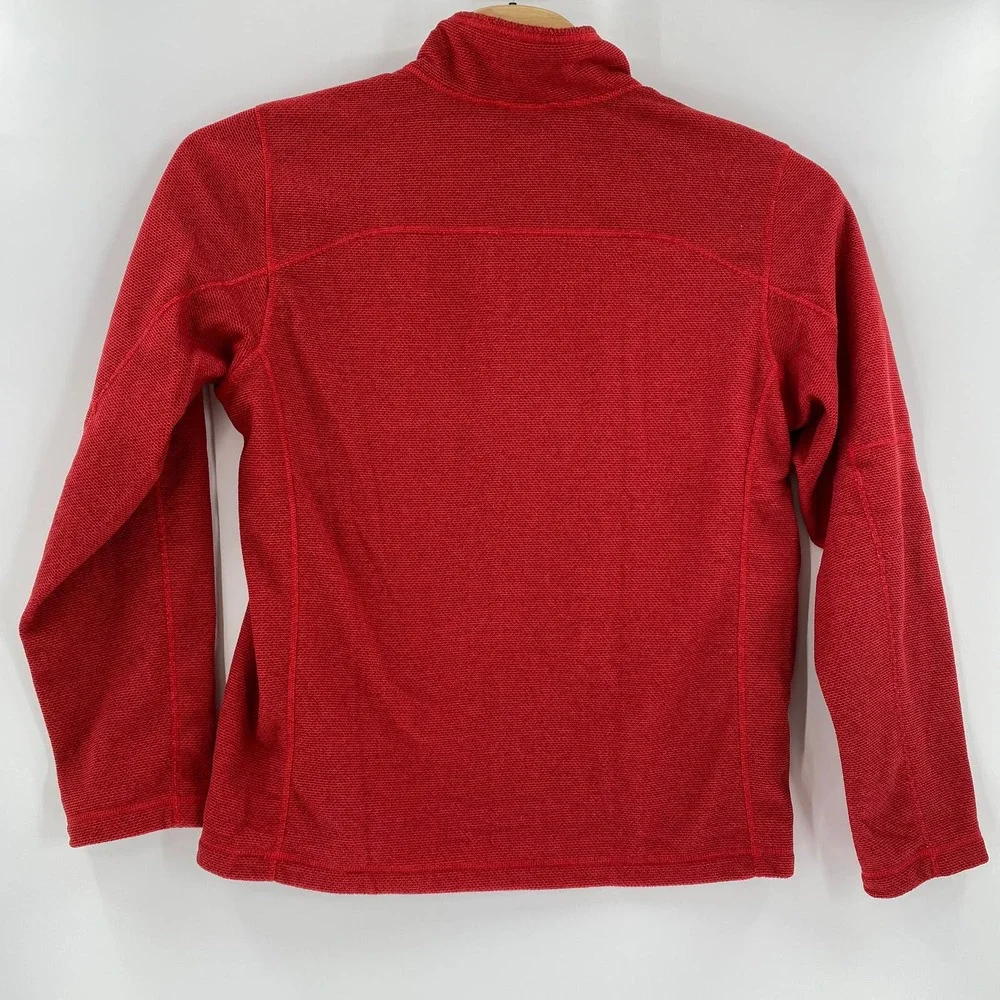 The North Face Large Solid Red Soft 1/4‎ Zip Long Sleeve Pullover Sweater